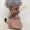 Kinky Afro gray  color full lace Toupee