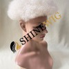 Kinky Afro white  color LACE AND PU Toupee