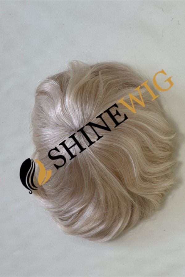 Golden Blonde 613  color full lace Toupee