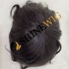 Natural black wavy pu and lace  Toupee