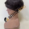 Dark Brown wavy pu and lace  Toupee