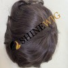 Dark Brown wavy pu and lace  Toupee