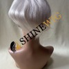 Silver white  straight full lace  Toupee