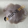 Silver white  straight full lace  Toupee