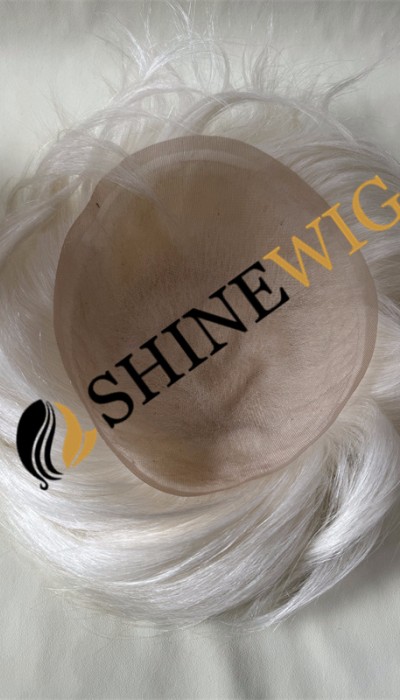 White  straight full lace  Toupee