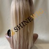 12inch ombre brown and blonde color Mono with pu and lace hair topper from shinewig