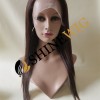 16inch BROWN and wine 99J highlights color silk straight human hair natural full lace wig